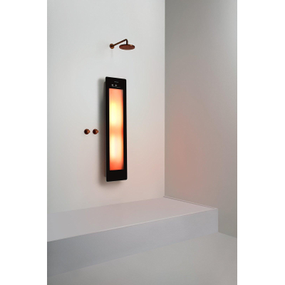 Sunshower Round Medium One infrarood opbouw incl. Wandbeugel 140x33x12cm Black