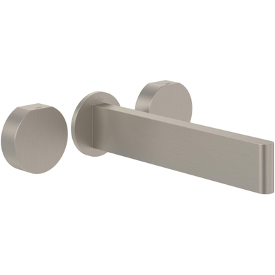 Villeroy & Boch Dawn Driegats wastafelkraan - Matt Brushed Nickel (RVS)