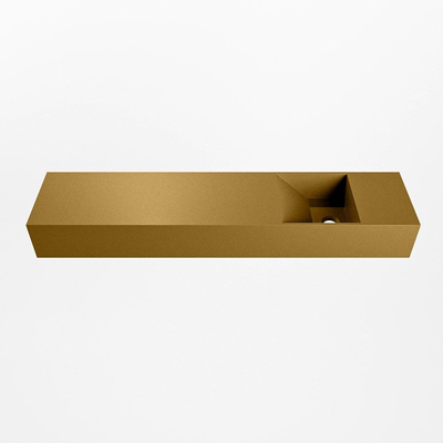 Mondiaz TYNE Fontein - 100x23x12cm - wasbak Rechts - zonder kraangaten - solid surface - Oro