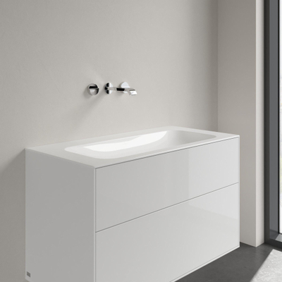 Villeroy & boch Finion meubelwastafel 100x50cm zonder kraangat zonder overloop Ceramic+ wit