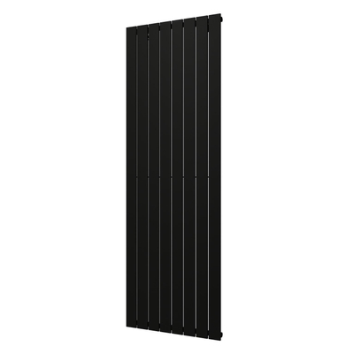 Plieger Cavallino Retto designradiator verticaal enkel middenaansluiting 1800x602mm 1205W mat zwart