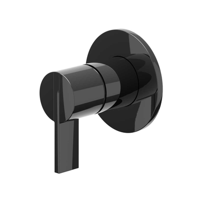 IVY Pact Afbouwdeel - voor inbouw douchemengkraan - eenhendel - ronde rozet - Zwart chroom PVD