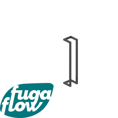 FugaFlow Efficiente Acces Handdoekrek - 60x12.5x12.5cm - mat zwart