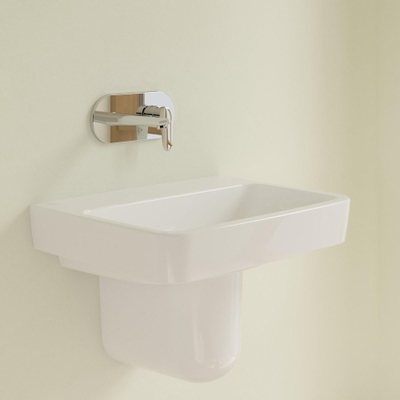 Villeroy & Boch O.novo wastafel zonder kraangat 60x46cm zonder overloop ceramic+ wit