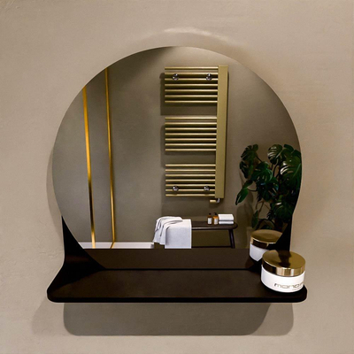 Mondiaz SPOT Badkamerspiegel - rond 40cm - spiegelplanchet - kleur Urban