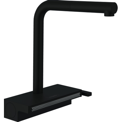 Hansgrohe Aquno Select M81 1-gats keukenkraan 250 2jet m. uittrekbare uitloop mat zwart