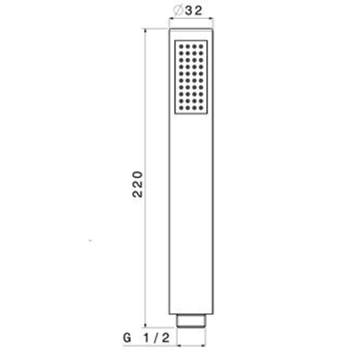 Plieger Napoli handdouche staafmodel met 1 stand chroom