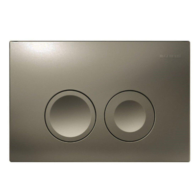 Saniclass bedieningplaat met dualflush frontbediening voor Geberit UP100 inbouwreservoir 24.6x16.4cm mat donkerbruin TWEEDEKANS