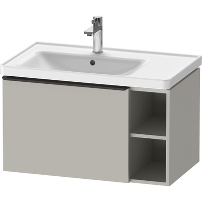 Duravit D-Neo wastafelonderkast 78.4x44x45.2cm 1 lade met softclose Betongrijs Mat