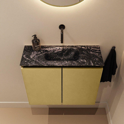 MONDIAZ TURE-DLUX 60cm toiletmeubel Oro. EDEN wastafel Lava positie midden. Zonder kraangat.