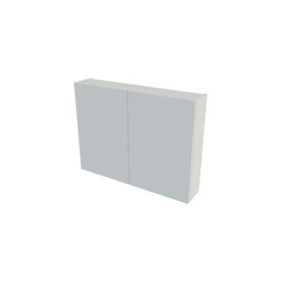 Nemo Go badkamermeubelset - 80x65x45.5cm - 2 lades - greeploos - 1 wasbak wit glans - 1 kraangat - met spiegelkast - MDF standard white