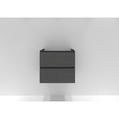 HR badmeubelen Infinity Wastafelonderkast - 60x44.8x55cm - 2 lades - greeploos - denim oak HOWROOMMODEL