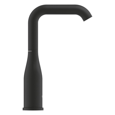 Grohe Essence New 1-gats wastafelkraan l-size m. gladde body voorsprong 12.7cm phantom black
