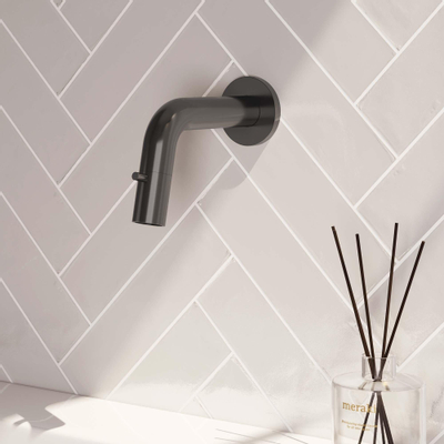 Brauer Gunmetal Edition Fonteinkraan inbouw - uitloop 20cm - PVD - geborsteld gunmetal - OUTLET UDEN