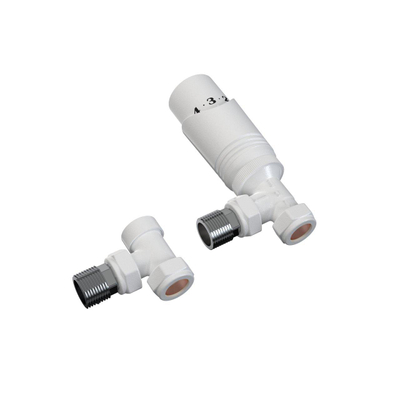 Rosani Classic universele radiator aansluitset haaks - mat wit
