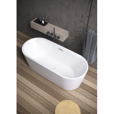 Riho Modesty vrijstaand bad - 170x76cm - acryl wit hoogglans