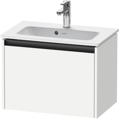 Duravit Ketho 2 wastafelonderbouwkast met 1 lade 61x39x44cm met greep antraciet wit mat