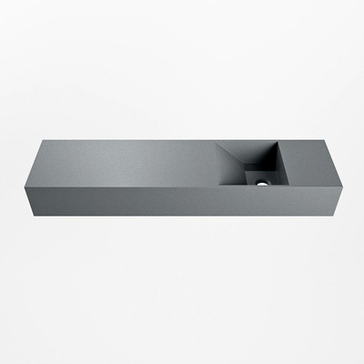 Mondiaz TYNE Fontein - 90x23x12cm - wasbak Rechts - zonder kraangaten - solid surface - Plata