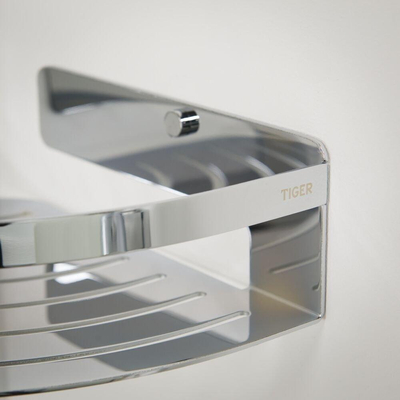 Tiger Caddy Douchemand Hoek groot Chroom 22.4x7x22.4cm