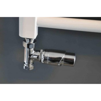 Wiesbaden Luxe therm. rad. aansluitset recht chroom