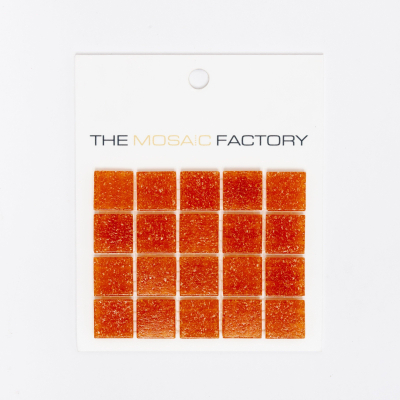 SAMPLE The Mosaic Factory Amsterdam mozaïektegel 2x2x0.4cm voor wand en vloer voor binnen en buiten vierkant Glas Donker Terra