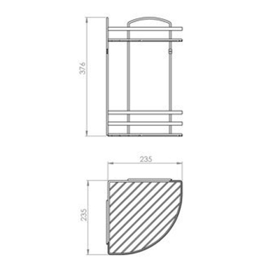 Plieger Solid hoekplanchet 2 laags draadmodel chroom