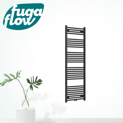 FugaFlow Eccelente Acces badkamer radiator 60x160cm recht middenaansluiting 761watt mat zwart
