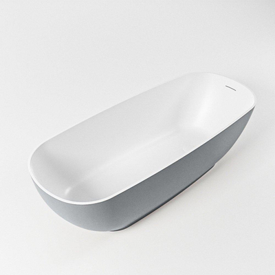 MONDIAZ ROCK Vrijstaand bad - 170x70cm - kleur Plata / Talc