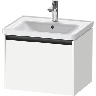 Duravit Ketho 2 wastafelonderbouwkast met 1 lade 58.4x45.5x44cm met greep antraciet wit mat