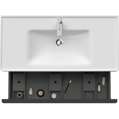 Duravit D-Neo wastafelonderkast 98.4x44x45.2cm 1 lade met softclose Betongrijs Mat