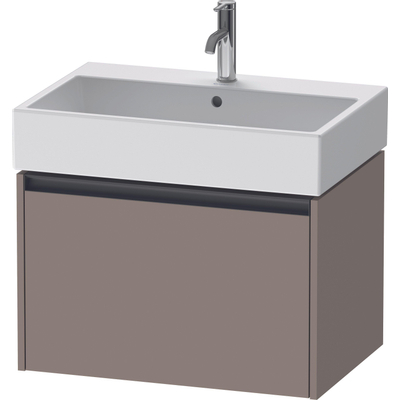 Duravit Ketho 2 wastafelonderbouwkast met 1 lade 68.4x46x44cm met greep antraciet basalt mat