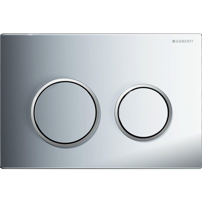 Geberit Omega20 bedieningsplaat - 2-toets spoeling - rond - gl.chr./matchr./gl.chr.