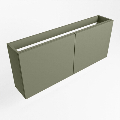 Mondiaz FOWY fonteinonderkast - 90x22x50cm - 2 deuren - push to open - softclose - Army
