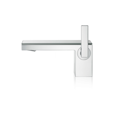 Hansgrohe AXOR MyEdition wastafelkraan 70 m. zwart glas met push open garnituur voorsprong 15.1cm chroom