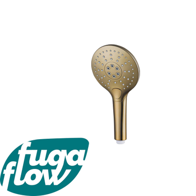 FugaFlow Eccelente Sobrado Badkamer Handdouche - ø12cm - rond - 3 standen - geborsteld messing PVD