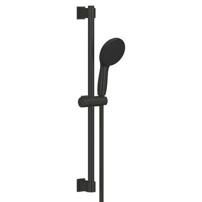 GROHE Vitalio Start QuickFix Glijstangset - 60cm - met handdouche - met 2 straalsoorten - 7.4l/min - met slang 175cm - mat zwart TWEEDEKANS