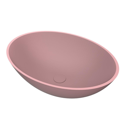 Arcqua Prince Waskom Opbouw - 49x34cm - ovaal - cast marble - mat roze