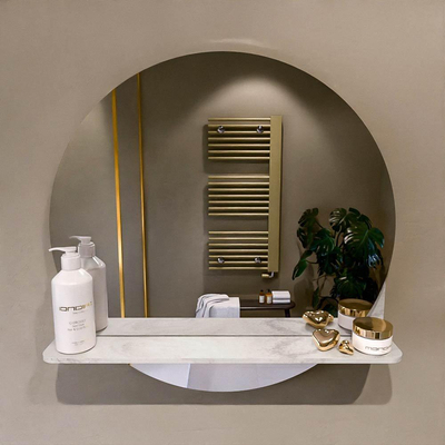 Mondiaz SPOT Badkamerspiegel - rond 60cm - spiegelplanchet - kleur Ostra