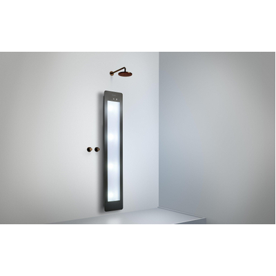 Sunshower Round Plus L infrarood + UV licht opbouw incl. Wandbeugel 185x33x12cm full body inclusief 5 jaar garantie Black