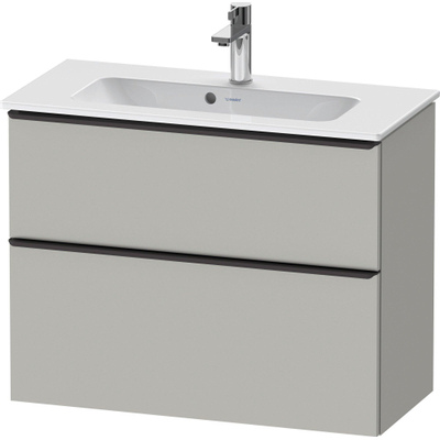 Duravit D-Neo wastafelonderkast 81x62.5x37.2cm 2 lades Betongrijs Mat