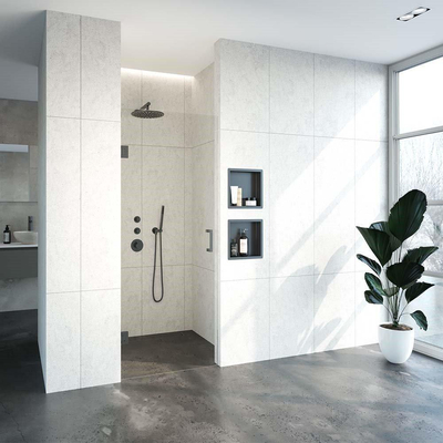 BRAUER Create Complete Profielloze Nisdeur 80 Gunmetal geborsteld