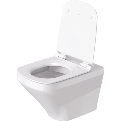 Duravit DuraStyle wandclosetset diepspoel spoelrandloos 37x54cm met softclose closetzitting Wondergliss wit