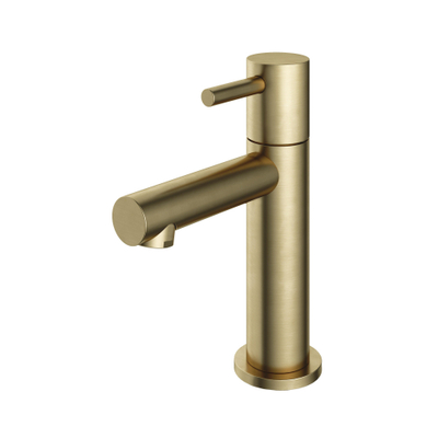 Hotbath Cobber Fonteinkraan opbouw - L-uitloop 8.5cm - geborsteld messing