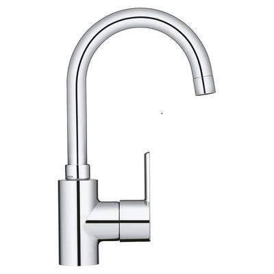 GROHE Feel wastafelkraan L-size met afvoerplug met hoge draaibare uitloop chroom