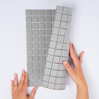 The Mosaic Factory London mozaïektegel - 30x30cm - wand en vloertegel - Vierkant - Porselein Grey Mat