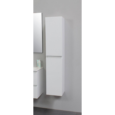 Adema Bella hoge kast greeploos 2 deuren 145x30x30cm Wit hoogglans Flat Pack