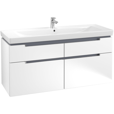 Villeroy & boch Subway 2.0 wastafelonderkast 128.7x59x44.9cm Wit mat