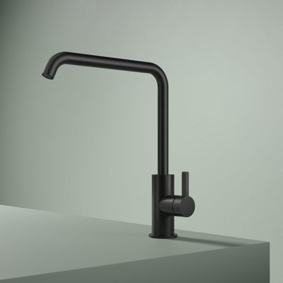 Hotbath Ace Keukenmengkraan - opbouw - draaibare uitloop - zwart geborsteld PVD