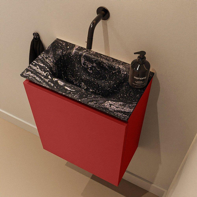 MONDIAZ TURE-DLUX 40cm toiletmeubel Fire. EDEN wastafel Lava positie midden. Zonder kraangat.