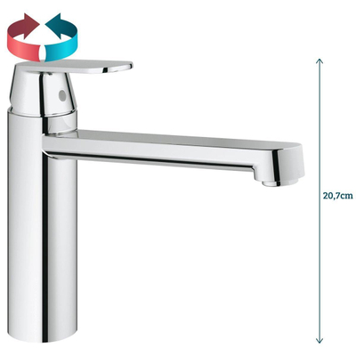 GROHE Eurosmart Cosmopolitan Keukenkraan - chroom